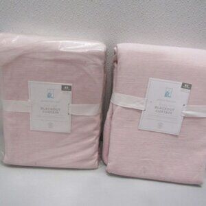 Pottery Barn Kids Evelyn Linen Blackout Curtains – Blush – 54" x 63" – Set of 2